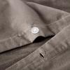 Superior Cotton Flannel Duvet Cover Set, Brushed Cotton Bedding, Cozy Comfort, Soft, 3-Piece Set Includes 1 Duvet Cover with Button Closure, 2 Pillow Shams, Solid Design, Full/Queen, White(Charcoal)