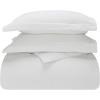 Superior Cotton Flannel Duvet Cover Set, Brushed Cotton Bedding, Cozy Comfort, Soft, 3-Piece Set Includes 1 Duvet Cover with Button Closure, 2 Pillow Shams, Solid Design, Full/Queen, White(Ivory)
