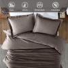 Superior Cotton Flannel Duvet Cover Set, Brushed Cotton Bedding, Cozy Comfort, Soft, 3-Piece Set Includes 1 Duvet Cover with Button Closure, 2 Pillow Shams, Solid Design, Full/Queen, White(Charcoal)
