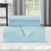 Superior Cotton Flannel Duvet Cover Set, Brushed Cotton Bedding, Cozy Comfort, Soft, 3-Piece Set Includes 1 Duvet Cover with Button Closure, 2 Pillow Shams, Solid Design, Full/Queen, White(Light Blue)