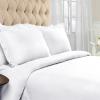 Superior Cotton Flannel Duvet Cover Set, Brushed Cotton Bedding, Cozy Comfort, Soft, 3-Piece Set Includes 1 Duvet Cover with Button Closure, 2 Pillow Shams, Solid Design, Full/Queen, White(White)