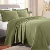 Superior Cotton Fleur De Lis Bedspread Set, Warm Blankets, All-Season Bedding, Bedroom Decor, Decorative Boho Medallion Coverlet, Includes 1 Bedspread, 2 Pillow Shams, Full, Peach(Sage 01)