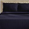 Superior Cotton Fleur De Lis Bedspread Set, Warm Blankets, All-Season Bedding, Bedroom Decor, Decorative Boho Medallion Coverlet, Includes 1 Bedspread, 2 Pillow Shams, Full, Peach(Navy Blue)