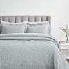 Superior Cotton Fleur De Lis Bedspread Set, Warm Blankets, All-Season Bedding, Bedroom Decor, Decorative Boho Medallion Coverlet, Includes 1 Bedspread, 2 Pillow Shams, Full, Peach(Grey)