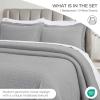 Superior Cotton Fleur De Lis Bedspread Set, Warm Blankets, All-Season Bedding, Bedroom Decor, Decorative Boho Medallion Coverlet, Includes 1 Bedspread, 2 Pillow Shams, Full, Peach(Grey 01)