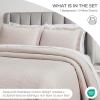 Superior Cotton Fleur De Lis Bedspread Set, Warm Blankets, All-Season Bedding, Bedroom Decor, Decorative Boho Medallion Coverlet, Includes 1 Bedspread, 2 Pillow Shams, Full, Peach(Blush)