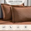Superior Cotton Fleur De Lis Bedspread Set, Warm Blankets, All-Season Bedding, Bedroom Decor, Decorative Boho Medallion Coverlet, Includes 1 Bedspread, 2 Pillow Shams, Full, Peach(Burnt Orange 01)