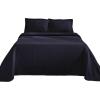 Superior Cotton Fleur De Lis Bedspread Set, Warm Blankets, All-Season Bedding, Bedroom Decor, Decorative Boho Medallion Coverlet, Includes 1 Bedspread, 2 Pillow Shams, Full, Peach(Navy Blue)