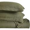 Superior Cotton Fleur De Lis Bedspread Set, Warm Blankets, All-Season Bedding, Bedroom Decor, Decorative Boho Medallion Coverlet, Includes 1 Bedspread, 2 Pillow Shams, Full, Peach(Olive Green)