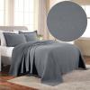 Superior Cotton Fleur De Lis Bedspread Set, Warm Blankets, All-Season Bedding, Bedroom Decor, Decorative Boho Medallion Coverlet, Includes 1 Bedspread, 2 Pillow Shams, Full, Peach(Grey 03)