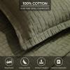 Superior Cotton Fleur De Lis Bedspread Set, Warm Blankets, All-Season Bedding, Bedroom Decor, Decorative Boho Medallion Coverlet, Includes 1 Bedspread, 2 Pillow Shams, Full, Peach(Olive Green)