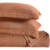 Superior Cotton Fleur De Lis Bedspread Set, Warm Blankets, All-Season Bedding, Bedroom Decor, Decorative Boho Medallion Coverlet, Includes 1 Bedspread, 2 Pillow Shams, Full, Peach(Burnt Orange)