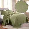 Superior Cotton Fleur De Lis Bedspread Set, Warm Blankets, All-Season Bedding, Bedroom Decor, Decorative Boho Medallion Coverlet, Includes 1 Bedspread, 2 Pillow Shams, Full, Peach(Sage 01)