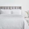 Superior Cotton Fleur De Lis Bedspread Set, Warm Blankets, All-Season Bedding, Bedroom Decor, Decorative Boho Medallion Coverlet, Includes 1 Bedspread, 2 Pillow Shams, Full, Peach(White)