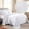 Superior Cotton Fleur De Lis Bedspread Set, Warm Blankets, All-Season Bedding, Bedroom Decor, Decorative Boho Medallion Coverlet, Includes 1 Bedspread, 2 Pillow Shams, Full, Peach(White 03)