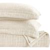 Superior Cotton Fleur De Lis Bedspread Set, Warm Blankets, All-Season Bedding, Bedroom Decor, Decorative Boho Medallion Coverlet, Includes 1 Bedspread, 2 Pillow Shams, Full, Peach(Ivory 01)