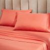 Superior Cotton-Blend 2-Piece Solid Pillowcases – Standard, Ivory(Coral)