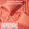 Superior Cotton-Blend 2-Piece Solid Pillowcases – Standard, Ivory(Coral)