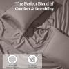Superior Cotton-Blend 2-Piece Solid Pillowcases – Standard, Ivory(Gray)