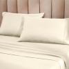 Superior Cotton-Blend 2-Piece Solid Pillowcases – Standard, Ivory(Ivory)