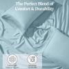 Superior Cotton-Blend 2-Piece Solid Pillowcases – Standard, Ivory(Light Blue)