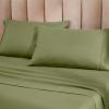 Superior Cotton-Blend 2-Piece Solid Pillowcases – Standard, Ivory(Sage)