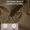 Superior Cotton-Blend 2-Piece Solid Pillowcases – Standard, Ivory(Taupe)