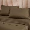 Superior Cotton-Blend 2-Piece Solid Pillowcases – Standard, Ivory(Taupe)
