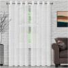 Superior Dalitso Rope Sheer Curtains, Window Accents, Braided Rope, Stripe, Te x tured, Traditional, Modern, Transitional Design with Stainless Grommets, Curtain Set of 2 Panels, 52″ W x 108″ L, White(White)