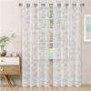 Superior Dalitso Rope Sheer Curtains, Window Accents, Braided Rope, Stripe, Te x tured, Traditional, Modern, Transitional Design with Stainless Grommets, Curtain Set of 2 Panels, 52″ W x 96″ L, Ecru(Grey)