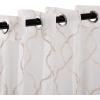 Superior Dalitso Rope Sheer Curtains, Window Accents, Braided Rope, Stripe, Te x tured, Traditional, Modern, Transitional Design with Stainless Grommets, Curtain Set of 2 Panels, 52″ W x 108″ L, White(Champagne)