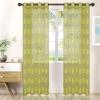 Superior Dalitso Rope Sheer Curtains, Window Accents, Braided Rope, Stripe, Textured, Traditional, Modern, Transitional Design with Stainless Grommets, Curtain Set of 2 Panels, 52″ x 84″, Lime(Lime)