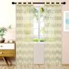 Superior Dalitso Rope Sheer Curtains, Window Accents, Braided Rope, Stripe, Textured, Traditional, Modern, Transitional Design with Stainless Grommets, Curtain Set of 2 Panels, 52″ x 84″, Lime(Cream)