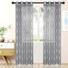 Superior Dalitso Rope Sheer Curtains, Window Accents, Braided Rope, Stripe, Textured, Traditional, Modern, Transitional Design with Stainless Grommets, Curtain Set of 2 Panels, 52″ x 84″, Lime(Graphite)