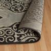 Superior Designer Amherst Collection Area Rug, 10mm Pile Height with Jute Backing, Scrolling Damask Medallion Pattern, Anti-Static, Water-Repellent Rugs – Grey, 5′ x 8′ Rug(Grey)