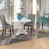 Superior Designer Amherst Collection Area Rug, 10mm Pile Height with Jute Backing, Scrolling Damask Medallion Pattern, Anti-Static, Water-Repellent Rugs – Grey, 5′ x 8′ Rug(Grey)