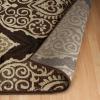 Superior Designer Amherst Collection Area Rug, 10mm Pile Height with Jute Backing, Scrolling Damask Medallion Pattern, Anti-Static, Water-Repellent Rugs – Grey, 5′ x 8′ Rug(Mocha)