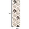 Superior Designer Casper Collection Area Rug, 8mm Pile Height with Jute Backing, Chic Tonal Damask Pattern, Anti-Static, Water-Repellent Rugs – Blue, 2’7″ x 8′ Runner Rug(Cream)