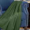 Superior Diamond Weave All-Season Cotton Blanket, Cover for Home, Couch, Bed, Soft, Warm Blankets, Boho Aesthetic, Comfy, Cozy, and Cute Covers, Decorative Bedding Essentials, Full/Queen, Chocolate(Forest Green)