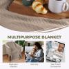 Superior Diamond Weave All-Season Cotton Blanket, Cover for Home, Couch, Bed, Soft, Warm Blankets, Boho Aesthetic, Comfy, Cozy, and Cute Covers, Decorative Bedding Essentials, Full/Queen, Chocolate(Khaki)