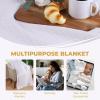 Superior Diamond Weave All-Season Cotton Blanket, Cover for Home, Couch, Bed, Soft, Warm Blankets, Boho Aesthetic, Comfy, Cozy, and Cute Covers, Decorative Bedding Essentials, Full/Queen, Chocolate(White)