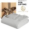 Superior Diamond Weave All-Season Cotton Blanket, Cover for Home, Couch, Bed, Soft, Warm Blankets, Boho Aesthetic, Comfy, Cozy, and Cute Covers, Decorative Bedding Essentials, Full/Queen, Chocolate(Platinum)