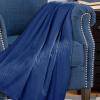 Superior Diamond Weave All-Season Cotton Blanket, Cover for Home, Couch, Bed, Soft, Warm Blankets, Boho Aesthetic, Comfy, Cozy, and Cute Covers, Decorative Bedding Essentials, Full/Queen, Chocolate(Merritt Blue)