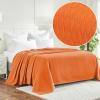 Superior Diamond Weave All-Season Cotton Blanket, Cover for Home, Couch, Bed, Soft, Warm Blankets, Boho Aesthetic, Comfy, Cozy, and Cute Covers, Decorative Bedding Essentials, Full/Queen, Chocolate(Burnt Orange)