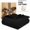 Superior Diamond Weave All-Season Cotton Blanket, Cover for Home, Couch, Bed, Soft, Warm Blankets, Boho Aesthetic, Comfy, Cozy, and Cute Covers, Decorative Bedding Essentials, Full/Queen, Chocolate(Black)