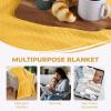 Superior Diamond Weave All-Season Cotton Blanket, Cover for Home, Couch, Bed, Soft, Warm Blankets, Boho Aesthetic, Comfy, Cozy, and Cute Covers, Decorative Bedding Essentials, Full/Queen, Chocolate(Yellow)