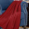 Superior Diamond Weave All-Season Cotton Blanket, Cover for Home, Couch, Bed, Soft, Warm Blankets, Boho Aesthetic, Comfy, Cozy, and Cute Covers, Decorative Bedding Essentials, Full/Queen, Chocolate(Burgundy)
