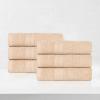 Superior Eco-Friendly Cotton 12-Piece Face Towel/Washcloth Set, Small, Fast Drying Towels for Face, Spa, Resort, Hotel, Hand, Shower, Guest Bathroom, Home, Airbnb, Apartment Essentials, Rosewood(Camel)