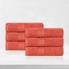 Superior Eco-Friendly Cotton 12-Piece Face Towel/Washcloth Set, Small, Fast Drying Towels for Face, Spa, Resort, Hotel, Hand, Shower, Guest Bathroom, Home, Airbnb, Apartment Essentials, Rosewood(Coral)
