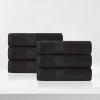 Superior Eco-Friendly Cotton 12-Piece Face Towel/Washcloth Set, Small, Fast Drying Towels for Face, Spa, Resort, Hotel, Hand, Shower, Guest Bathroom, Home, Airbnb, Apartment Essentials, Rosewood(Black)
